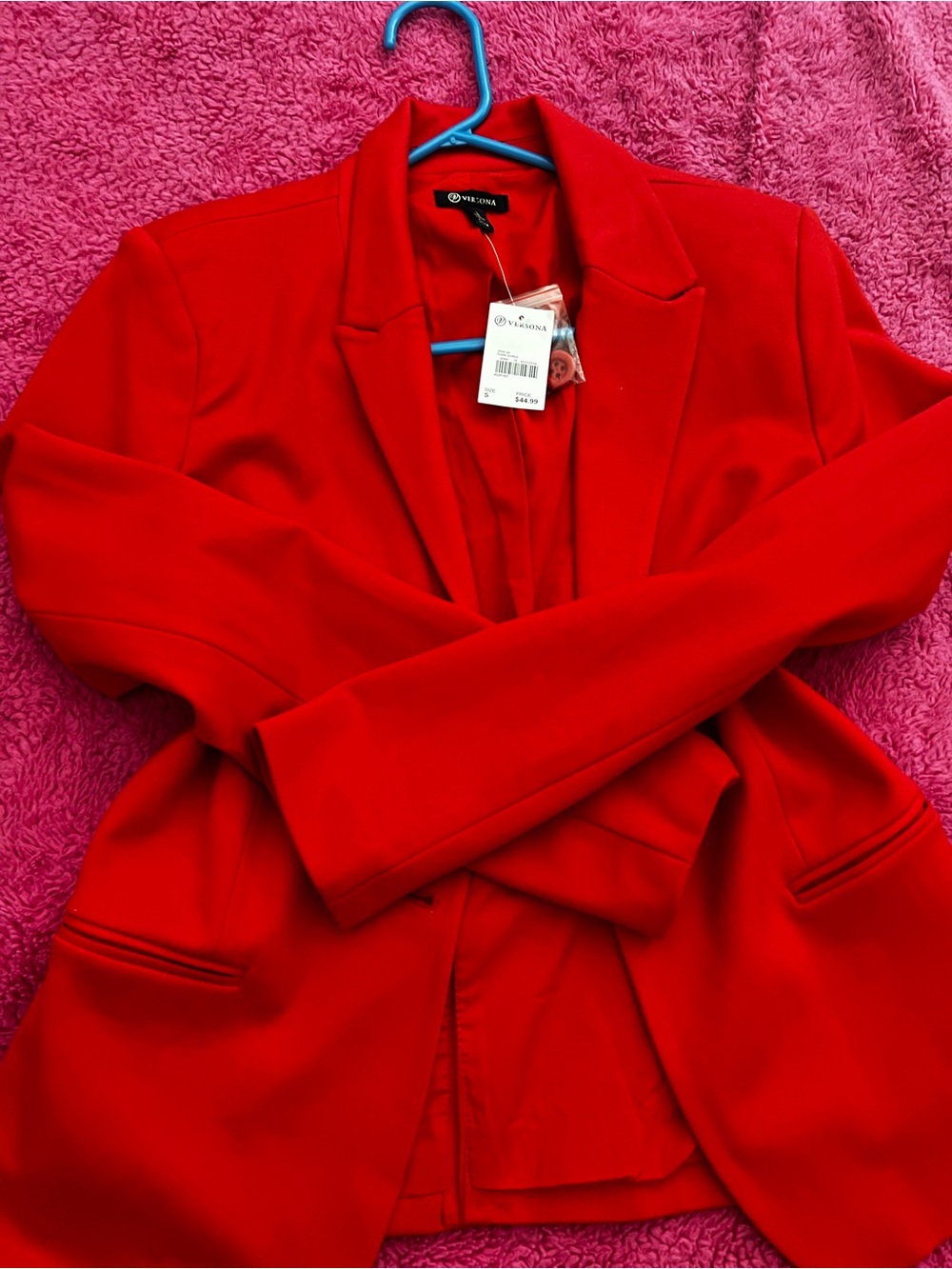 Versona Bold Red Women's Tailored Blazer